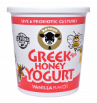 Greek Honey Yogurt Vanilla Flavor Whole Milk 24 oz.